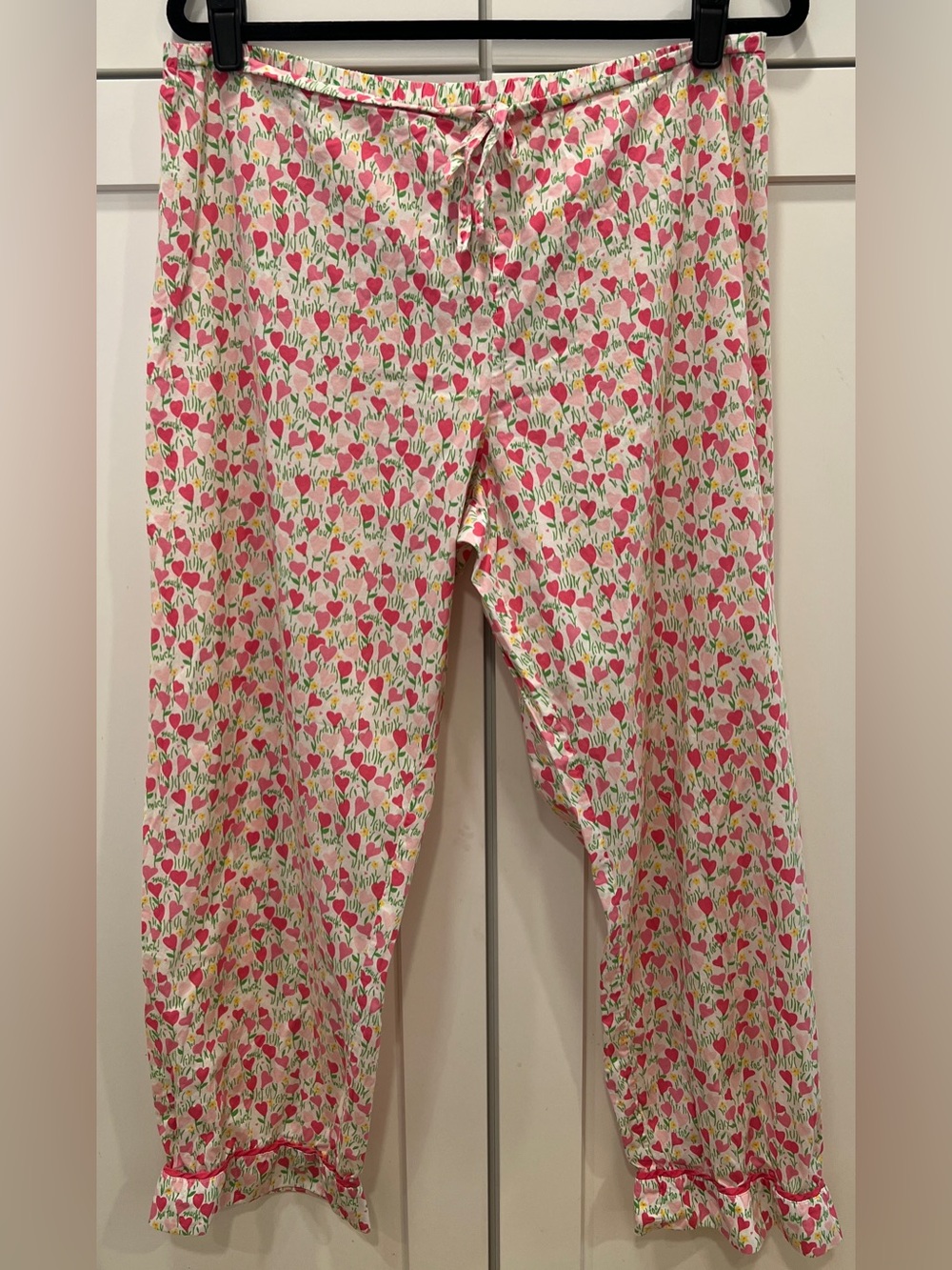 LILLY PULITZER “LOVE YOU TOO MUCH” PAJAMA SET, SIZE L. - Picture 7 of 16